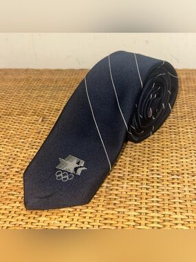 Vintage 1990 Cervantes Los Angeles Olympic Blue USA Neck Tie Sports Preppy Adult